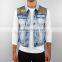 2016 OEM Fashionable Mens Blue Camo Denim Vest