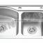 High Quality Double Bowl Single Drainer Welding Sink SUS304