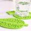 2015 hot China personalized eco-friendly handmade plant shape silicone cup mat