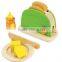 Boys Pretend Play Kitchen Toys Real-Food Appliances Wooden Toaster Set