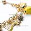 Summer Fresh Lemon Fluorescent Yellow Pentacle Star Simulated-pearl Bracelets