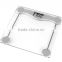 glass bathroom scale with silver injection plastic