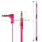 Hot sell Built-in Mic 3.5mm pink cd auxiliary cable