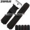 New Arrival Waterproof Black Silicone Rubber WristWatch watch Strap Band Replacement 24*16mm Wholesale 3PCS