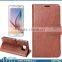 Retro Leather Flip Wallet Case for Galaxy S6,Crazy Horse Pattern for S6 Protective Case