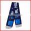 durable football scarf,130*14cm satin flag,high quality sports fans scarf