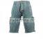 Men's burt out technics 60%cotton 40%polyester knit fabric casual more pockets shorts