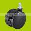 thread stem PA+Iron black furniture casters with bake/ office chair caster with brake (FC1611A)