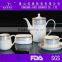 15pcs Coffee Set with silver rim