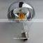 LED half chrome silver mirror head dimmable 8W G125 filament led