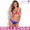 Unforgettable Patriotism - RELLECIGA Navy Blue Sports-Cheeky UK National Flag Pattern Push-Up Halter Top Bikini Set Swimwear