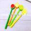 Bright color fruit shape ballpoint pen carbon black pen plastic black ball pen