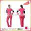 Factory price long sleeves set red slim fit running wear