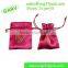 7x9cm Red Satin Jewelry Bag Small Satin Pouch