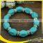 turquoise string mens charm bead bracelet, italian bead bracelet