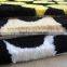 High quality black and white hand tufted acrylic wool foot floor carpet car mat