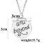 Latest design fashion hot selling to infinity & beyond engraved disc letter custom pendant necklace