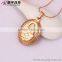 32144 Rose Gold Color Oval Mary Pendant, Mother and Child Pendant Jewellry