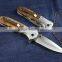 OEM Promotional stainless steel folding Pocket knife With Wooden Handle