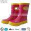 2014 popular handmade multicolor kids rubber rain boots