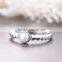 Pearl ring Jewellery 925 Silver adjustable wedding rings for women
