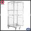 Casters move smoothly without mark on the ground two Swing Doors Security steel tote trolley