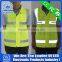2016 Hot Selling LED Fluorescent Green Refletive Waistcoat For Road Safety At Night