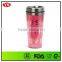 16oz insulated plastic and stainless steel eco friendly cup