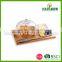 High Quality Glass Cheese Dome With Bamboo Board Set