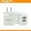 wholesale high speed 5v 2.1a dual micro usb wall travel home universal mobile phone charger
