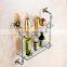 20702 Bathroom Accessory Heart Double Glass Shelf Hotel Use Modern Kitchen