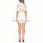 Hot Selling Elegant Modest Lady White Lace Short Sleeve Fashion Jumpsuits
