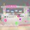 Mini white lovely mall food bubble tea kiosk design for sale