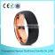 8MM Dome Tungsten Carbide Ring, 18K Rose Gold Brushed Tungsten Carbide Ring, Fashion Tungsten Jewelry Ring