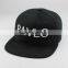 custom embroidery 6 panel fitted snapback hat and cap