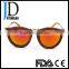 Modern design smaller wood frame metal temple sunglasses