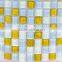 gold color glass mosaic tile (crystal glass)