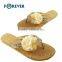 Summer Fashion Fibre Flowers Women Slipper