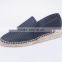 Espadrilles with cow leather upper loafer style