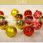 8cm Red Gold Picture Frame Christmas Tree Ornaments
