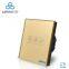EU three gang two way Crystal glass panel touch light switch,110V/250V50HZ/60HZ wall switch