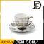Silver Rim Cylindrical Espresso Cups Custom / Fine Porcelain Italy Coffee Cup Sets