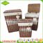 factory supply high quality hand woven natural willow laundry basket hampers wicker baskets
