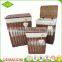 factory supply high quality hand woven natural willow laundry basket hampers wicker baskets