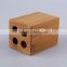 Square with 4 holes bamboo toothbrush holder