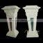 mixed color modern natural stone sculpture pedestal for interior decoration
