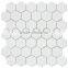 MM-CV257 Best quality livingroom decoration natural stone grace thassos white marble hexagonal mosaics tiles