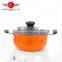 Best selling colorful16-24cm stainless steel Kitchen use cookware with glass cover/ cooking pot/ cassrole