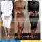 China Supplier Jersey Turtle Polo Neck Stretch Bodycon Sexy midi short Latest Designs Dresses Long Sleeves
