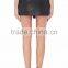 Customized Lady's Apparel Zip Pockets Fashion Newest Leather Mini Skirt(DQM014S)
